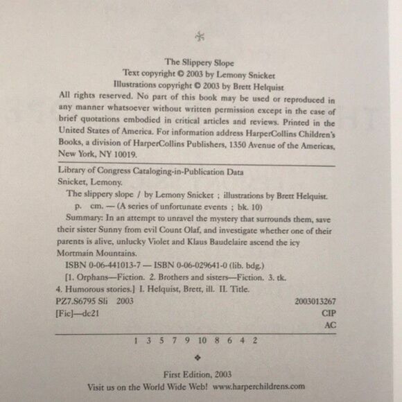 Lemony Snicket A Series of Unfortunate Events Book # 10 - Picture 5 of 6